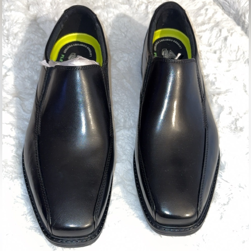 Men's Bostonian Black Leather Slip-On Dress Shoes Size 12 W